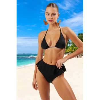 Modern Üçgen Bikini Takımı Hızlı Kuruyan Şık Detaylı Klora Dayanıklı