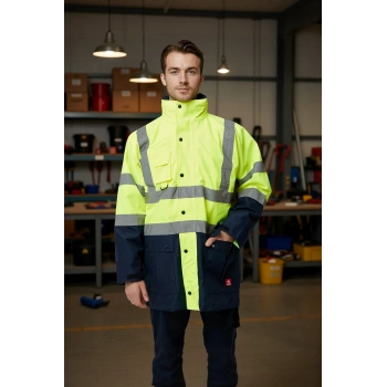 Neon İş Güvenliği Kışlık Mont 5n1 EN ISO 13688 20471 343 Eradium