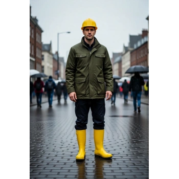 Palalı PVC İş Çizmesi 103 Su Geçirmez ve Kaymaz Tabanlı Konçlu