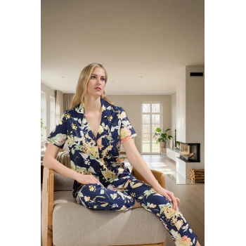 Pamuk Çiçekli Regular Pijama Takımı Kaliteli İşçilik Profesyonel Görünüm Özel Tasarım