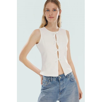 Pamuklu Crop Bluz Fitted Kalıp Renk Günlük Casual Stil Bisiklet Yaka Rahat Ve Şık Uzun Ömürlü