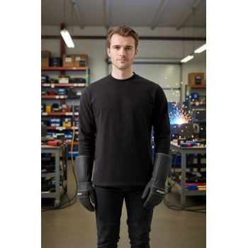 Pamuklu Sweatshirt Kışlık Erkek Süveter Galanthus Basic Rahat Kesim Günlük İş Kullanımı İçin