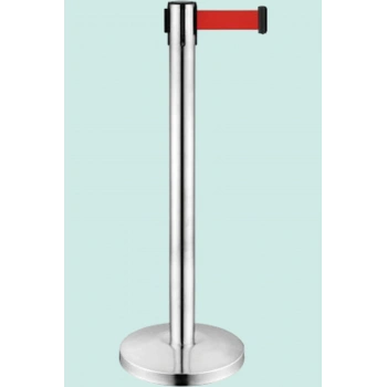 Paslanmaz Çelik Yönlendirme Bariyeri Şeritli Kromajlı Metre Dört Yönlü Alan Düzenleyici