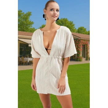 Plaj Elbisesi Müslin Kumaş Tek Kol Shift Beden Yazlık Şık Görünüm Kaliteli İşçilik Mükemmel Uyum