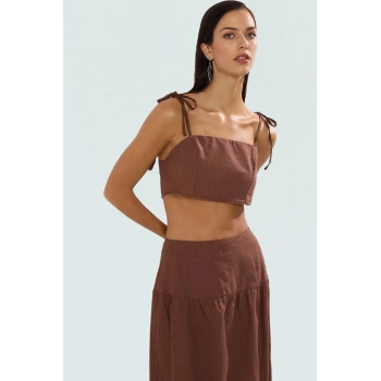 Plaj için İdeal Pamuklu Bluz Etek Takımı Rahat ve Şık Görünüm