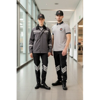 Polo Tişört İş Güvenliği Üniforması Armalı Şık Tasarım