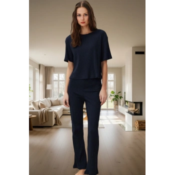 Polyester Pamuk Homewear Pijama Takımı Regular Kalıp 2 Parça Kaliteli İşçilik
