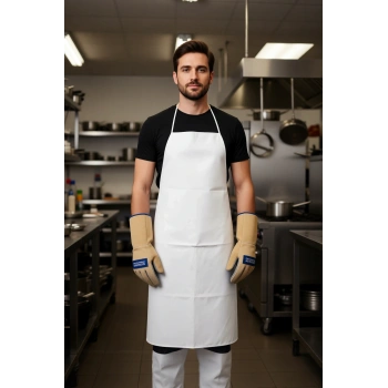 PVC Askılı Önluk Gıda Hijyen Is Guvenligi 3000 Önlük Muşamba Geçirmez Temizlik Sanayi