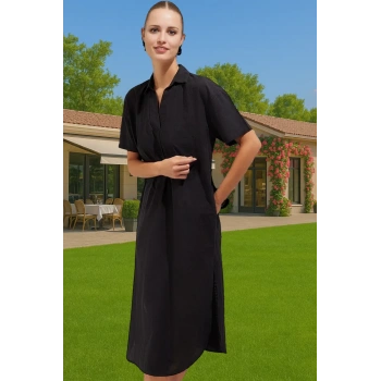 Rahat %100 Pamuklu Yazlık Midi Elbise Tek Kol Çiçekli Desenli Şık Görünüm Mükemmel Uyum Modern Stil