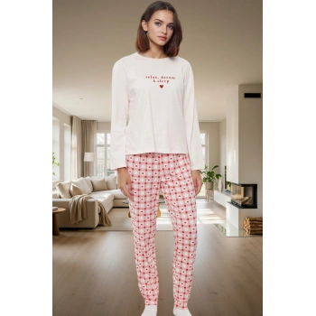 Rahat Kalpli Ekoseli Pijama Takımı %100 Pamuk Kış Mevsimi İçin İdeal Dayanıklı Malzeme Yüksek Kalite