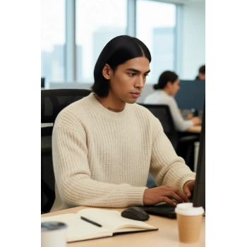 Rahat Kesim Unisex Oversize Basic Triko Kazak Uzun Kollu Bisiklet Yaka Dokulu Kış Modası Kaliteli