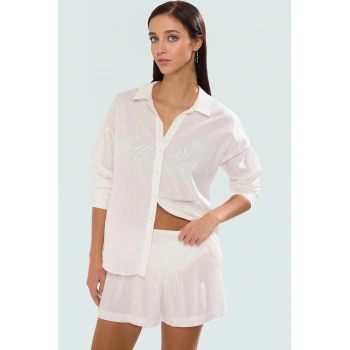 Rahat Plaj Takımı Flamlı Pamuk Dokuma Gömlek Şort Kaliteli İşçilik Yüksek Kalite Mükemmel Uyum