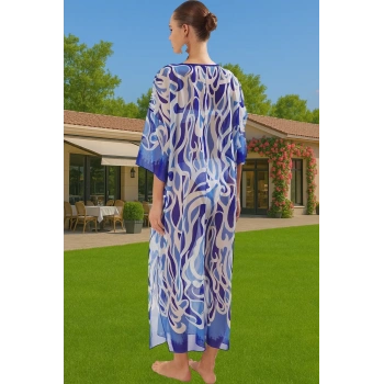 Rahat Şifon Maxi Elbise Leopar Desenli Yazlık Plaj Rahat Kullanım Premium Kalite Rahat Ve Şık