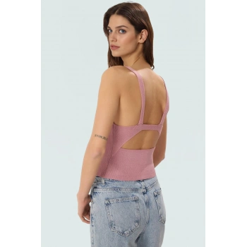 Rahat Triko Bluz V Yaka Kolsuz Fitted Günlük Kullanım Mükemmel Uyum Özel Tasarım