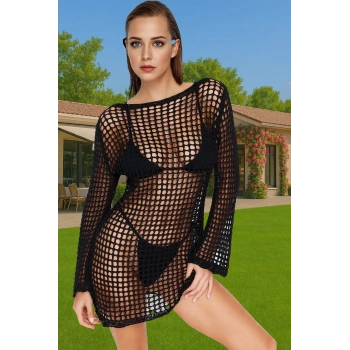 Rahat Triko Örme Uzun Kollu Plaj Elbisesi Günlük Şıklık İçin Özenle Seçilmiş Profesyonel Görünüm