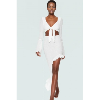 Rahat ve Şık Gofre Dokuma Bluz Etek Takım Yazın Vazgeçilmezi Yüksek Kalite Mükemmel Uyum