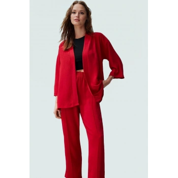 Rahat ve Şık Kimono Pantolon Takım; Aerobin Dokuma Polyester Kumaş Uzun Ömürlü