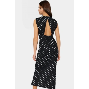 Rahat ve Şık Maxi Elbise Bodycon Kalıp Ay Kol Esnek Örme Kumaş Kullanım Mükemmel Uyum