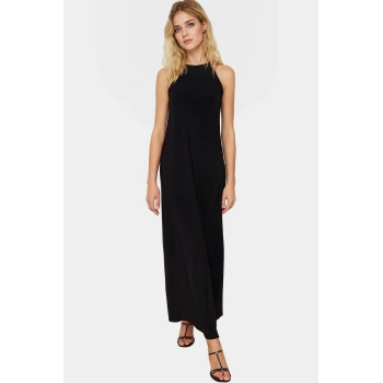 Rahat ve Şık Maxi Elbise Çiçekli Desenli Nefes Alan Örme Kumaş