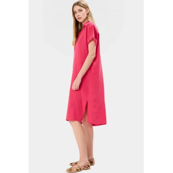 Rahat ve Şık Müslin Pamuk Midi Elbise Günlük Kullanım İçin Uzun Ömürlü Profesyonel Görünüm