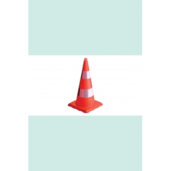 Reflektif Trafik Konisi 70 cm ISG Uyumlu Ut5011 Çift Sıra Reflektörlü Std