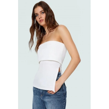 Regular Kalıp Kolsuz Krep Örme Bluz Premium Kalite Mükemmel Uyum Uzun Ömürlü