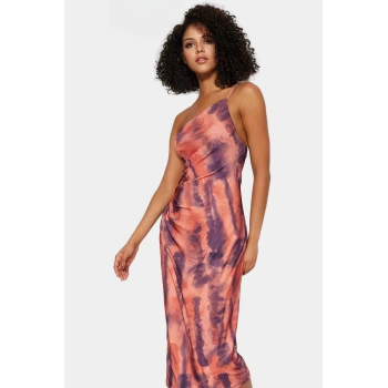 Şık Bodycon Midi Elbise İnce Askılı Polyester Kumaş Günlük Ve Özel Günler İçin Zarifane Tasarım