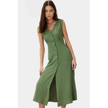 Şık Dokuma Gömlek Elbise Yaz Mevsimi için Aerobin Kumaştan Konforlu Kesim Özel Tasarım