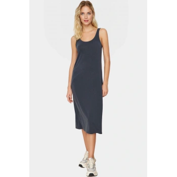 Şık Havuz Yaka Modal Elbise Rahat Kalıp Yazlık Günlük Kaliteli İşçilik Premium Kalite Modern Stil