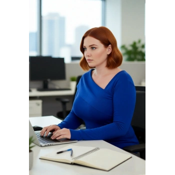 Şık Kadın Asimetrik Yaka Uzun Kollu Triko Kazak Modern Tasarımıyla Her Anınıza Zarafet Katıyor