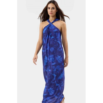 Şık Maxi Boy Kolsuz Viskoz Elbise Günlük Kullanım İçin Premium Kalite Yüksek