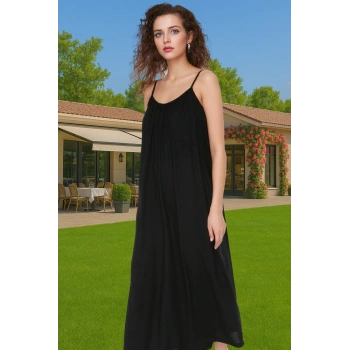 Şık Maxi Viskoz Dokuma Elbise Rahat Günlük Yaz Stilleri İçin Trend Tasarım Profesyonel Görünüm