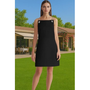 Şık Mini Abiye Elbise A Line Kalıp Taş Detaylı Polyester Yazlık Mükemmel Uyum Seçkin Malzeme