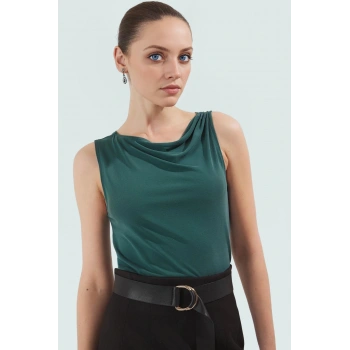 Şık Modal Örme Bluz Aksesuar Detaylı Regular Kalıp Dayanıklı Malzeme Kaliteli İşçilik