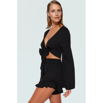 Şık Viskoz Bluz Şort Takım Yazlık Plaj Kombin Yüksek Kalite Trend Tasarım