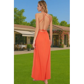 Şık Viskoz Maxi Elbise Yazlık Plaj Kombinleri İçin Rahat Ve Şık Modern Stil Şık Görünüm Özel Tasarım