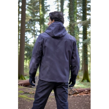 Softshell Erkek Mont Su Geçirmez Kapüşonlu Outdoor 350 Flam2 Fiyort Rüzgar Günlük