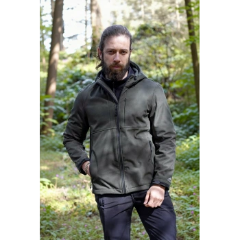 Softshell Erkek Mont Su Geçirmez Kapüşonlu Outdoor 350 Flam2 Fiyort Rüzgar Günlük