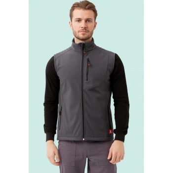 Softshell Erkek Yelek Kışlık İş Güvenliği Salina Günlük Kullanıma Uygun Konforlu Kesim Fermuarlı