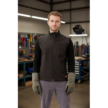 Softshell Erkek Yelek Kışlık İş Güvenliği Salina Günlük Kullanıma Uygun Konforlu Kesim Fermuarlı