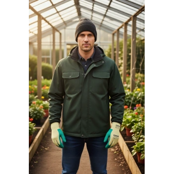 Starline E54G YesilBesis Eldiven Is Guvenligi El Koruma CE Lateks Kaplamalı İş Eldiveni Kaymaz