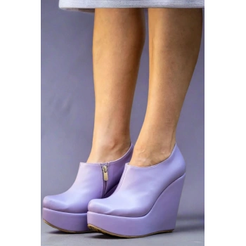 Stil Modern Kadın Dolgu Topuk Kısa Bot Abaco Özel Tasarım Gündüz Gece Abiye Ayakkabı