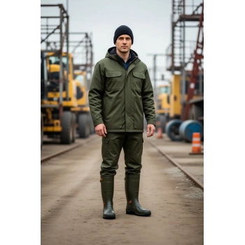 Su Geçirmez İş Güvenliği Çizmesi Çelik Burunlu 117 EN ISO 20345 Palalı Ara Tabanlı