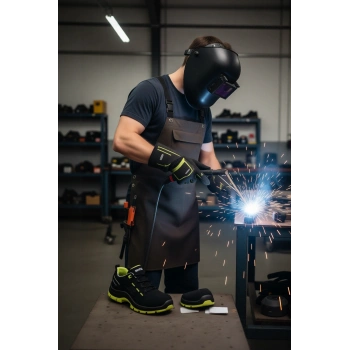 Swolx SiyahNeon İş Güvenliği Ayakkabısı 100 Combo fosforlu