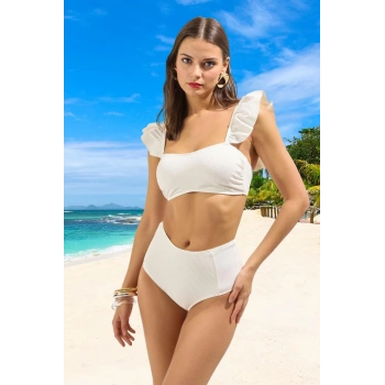 Tasarım Bikini Takımı Ergonomik Kesim Hızlı Kuruyan Şık Detaylı Su Sporları İçin