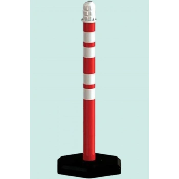 Trafik Güvenlik Dikmesi 120cm Ut6003 60x1200 CE ISO 9001 Dubalı Uyarı Mıcır