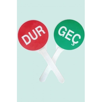 Trafik Kontrol Levhası DurGeç İş Güvenlik El Tipi Levha Dur geç Çift Yönlü Reflektif Ergonomik