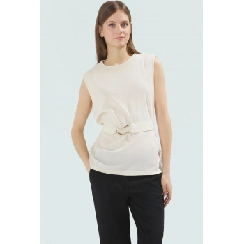 Uzun Örme Bluz Paper Touch Dokusu ve Kemer Detayı ile Mükemmel Bir Kombin Trend Tasarım