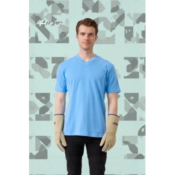 V Yaka 100 Pamuk Penye Tshirt Is Gvenligi Galanthus shirt Nefes Alabilir Rahat Şık Tasarım