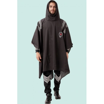 Yağmurluk Panço İş Güvenliği Kıyafeti Geçirmez Reflektörlü Kapüşonlu Korumalı Model